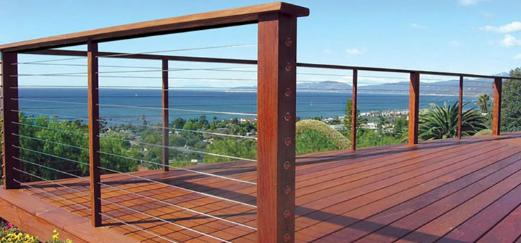 interior cable railing installation in La Palma